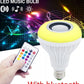 Smart LED Light Bulb with Built-in Bluetooth Speaker + Remote